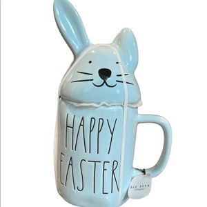 Rae Dunn Easter Mug with Bunny Topper Blue